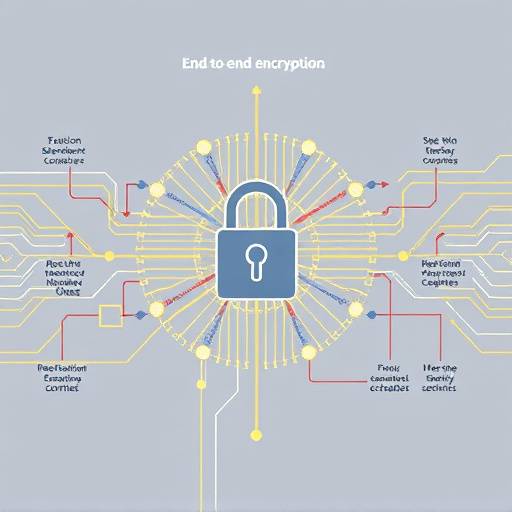 Illustration of end-to-end encryption process