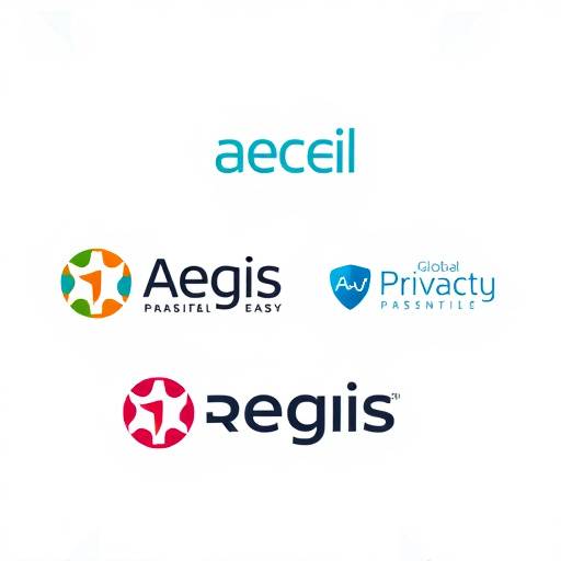 Image of Aegis Communications logo alongside logos of global privacy advocacy groups